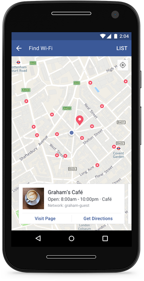 Facebook ra tính năng tìm WiFi miễn phí trên toàn thế giới