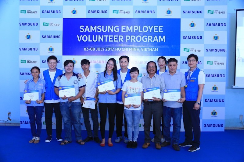 Tình nguyện viên Samsung và dự án hỗ trợ Trường trung cấp nghề Quang Trung