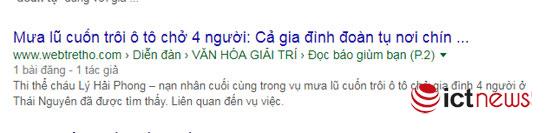 Xử phạt nặng trang tin giật tít vô đạo đức vụ gia đình 4 người bị mưa lũ cuốn trôi