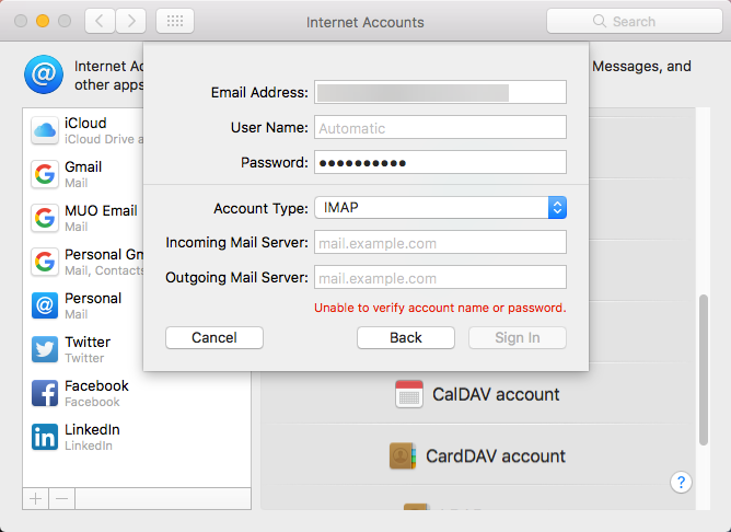 gmail server namr for mac