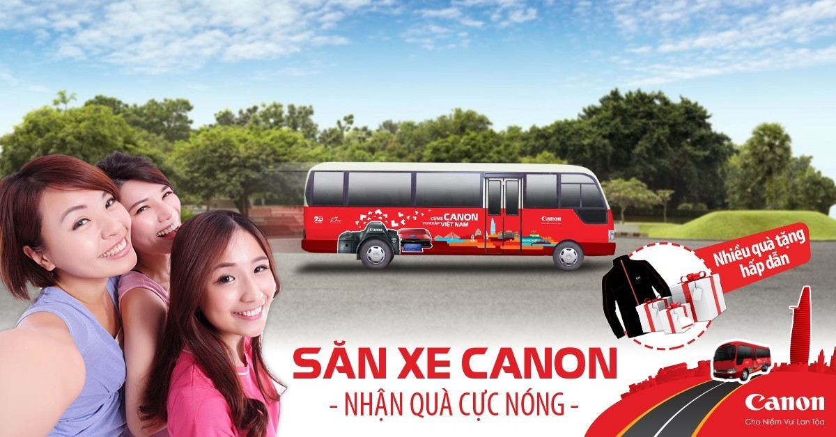 Chương trình chuyến xe Canon 'Hành trình lan toả niềm vui'