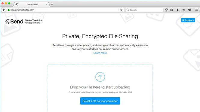Cách gửi tập tin lớn an toàn đến bất cứ ai qua Firefox Send