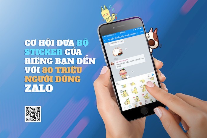 Cơ hội giới thiệu Sticker tự thiết kế đến 80 triệu người dùng Zalo