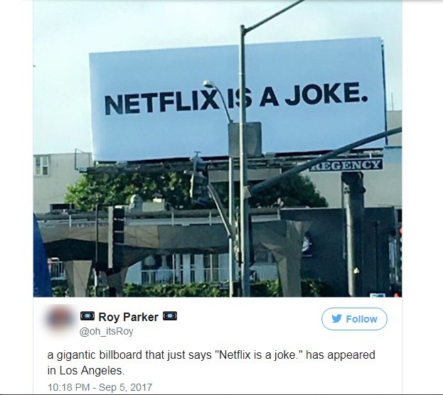 Bảng hiệu 'Netflix Is a Joke' xuất hiện trên các thành phố lớn nước Mỹ