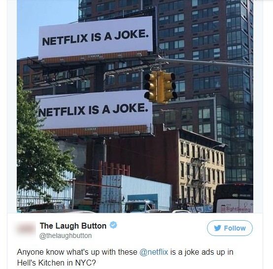 Bảng hiệu 'Netflix Is a Joke' xuất hiện trên các thành phố lớn nước Mỹ