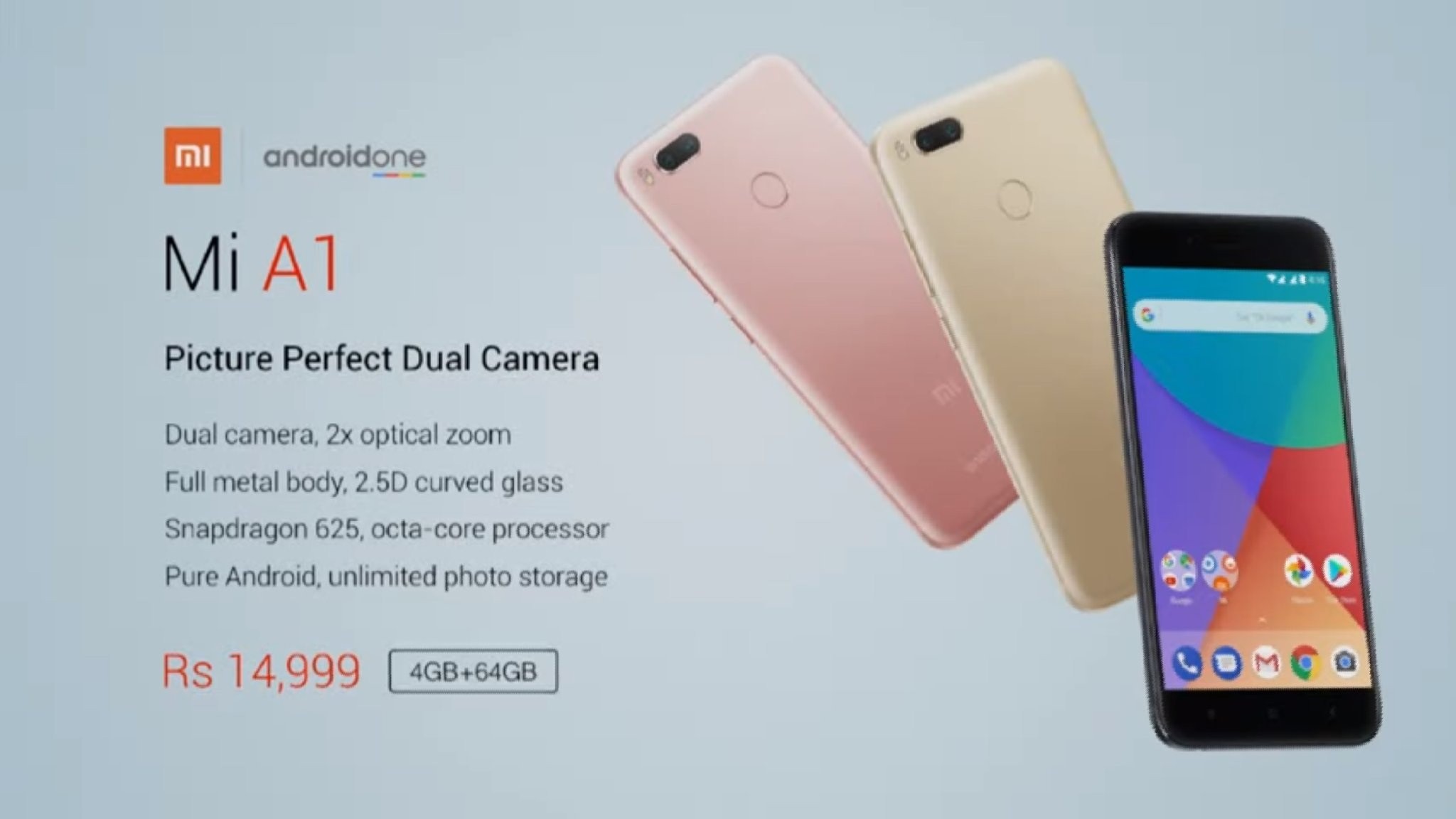 Xiaomi MI A1 chính thức ra mắt tại Ấn Độ: camera kép, giá 5.3 triệu đồng, bán ra từ 12 tháng 9