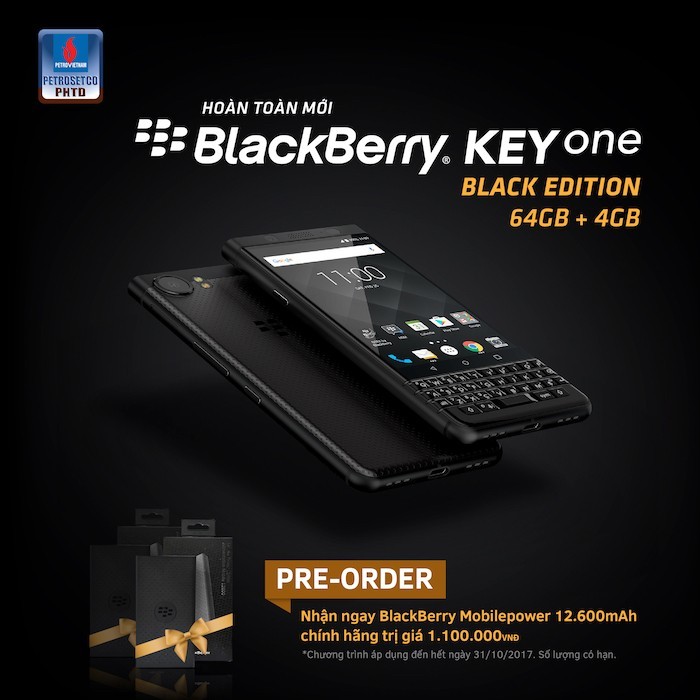 BlackBerry KEYone Black Edition mở đặt trước, chỉ có 1 SIM, giá 16 triệu đồng