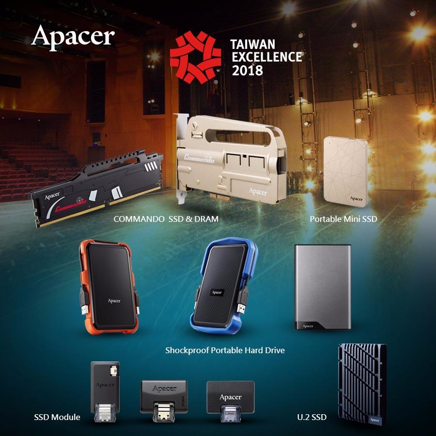 Sáu sản phẩm Apacer đoạt giải Taiwan Excellence lần thứ 26