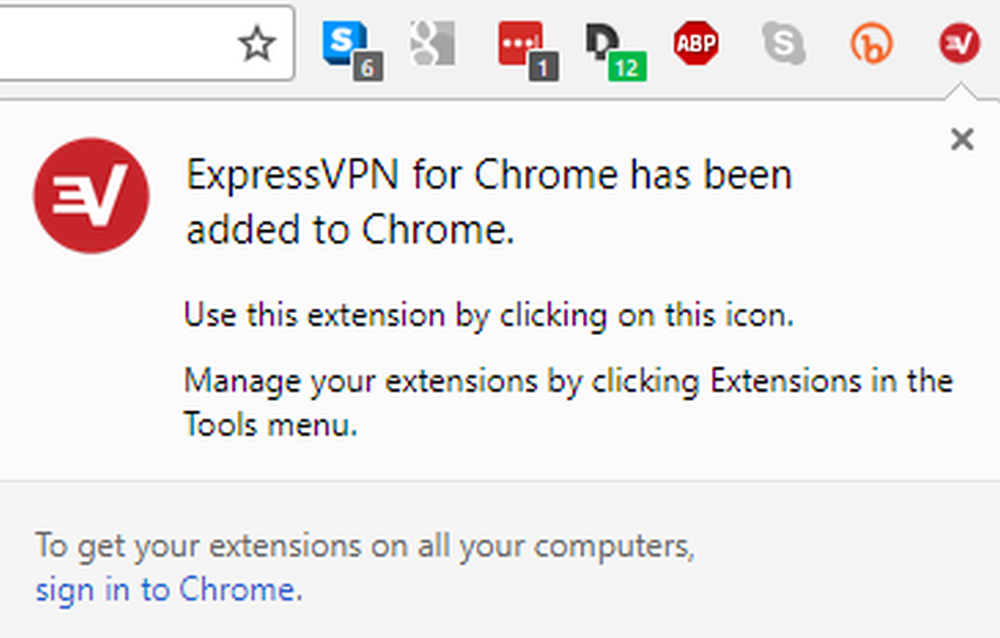 Cài đặt tiện ích mở rộng ExpressVPN trên Google Chrome