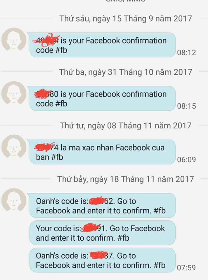 Vì sao Facebook tự động gửi mã xác nhận liên tục dù bạn không đăng nhập