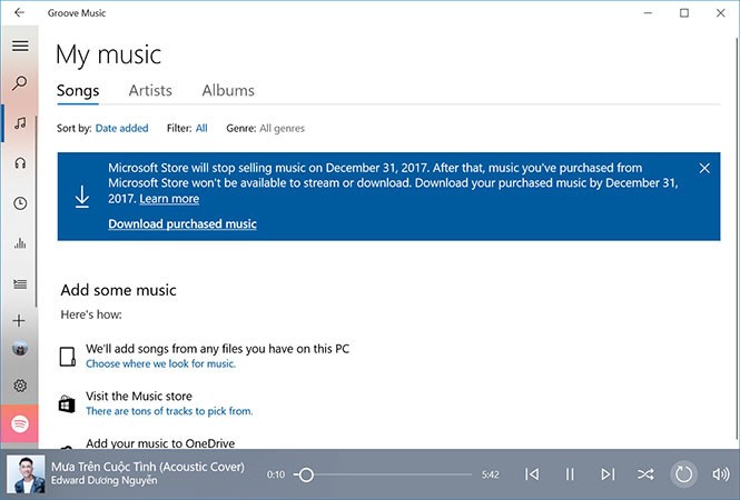 Microsoft đóng cửa dịch vụ Groove Music