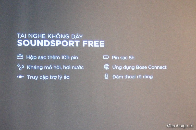 Bose lên kệ tai nghe không dây SoundSport Free giá 5 triệu đồng