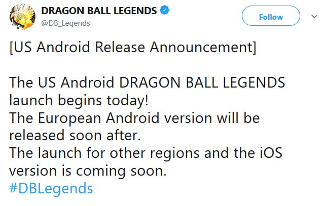 Dragon Ball Legends xuất hiện tại Play Store Mỹ