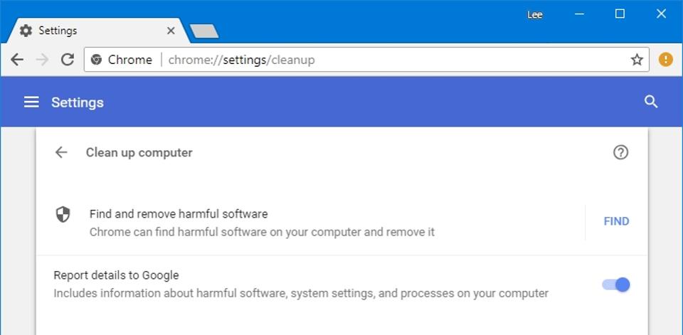 Quét Malware trong máy với Google Chrome