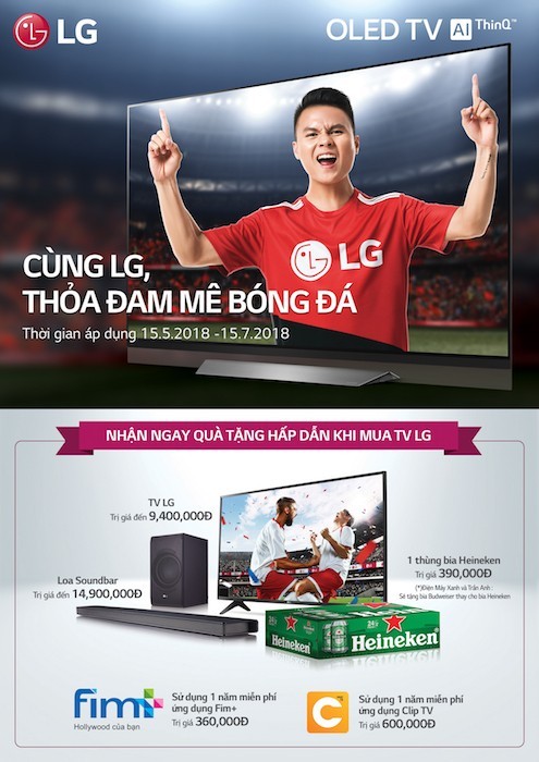 Ra mắt loạt TV LG phục vụ mùa World Cup