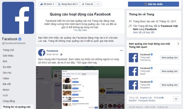 Facebook tăng cường tính minh bạch cho quảng cáo trên Fanpage