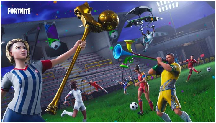 Fortnite tung skin mới cổ động World Cup 2018