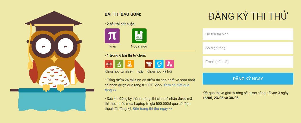 FPT Shop tặng bộ quà cho sĩ tử Thi thử THPT Quốc gia