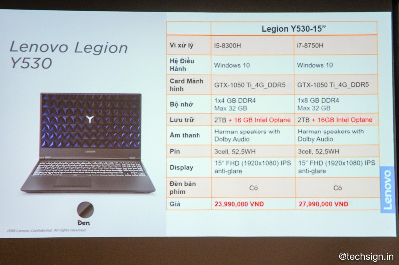 Lenovo Legion Y530, IdeaPad 330 và Yoga 730 lên kệ trong tháng 7, giá khởi điểm 11 triệu đồng