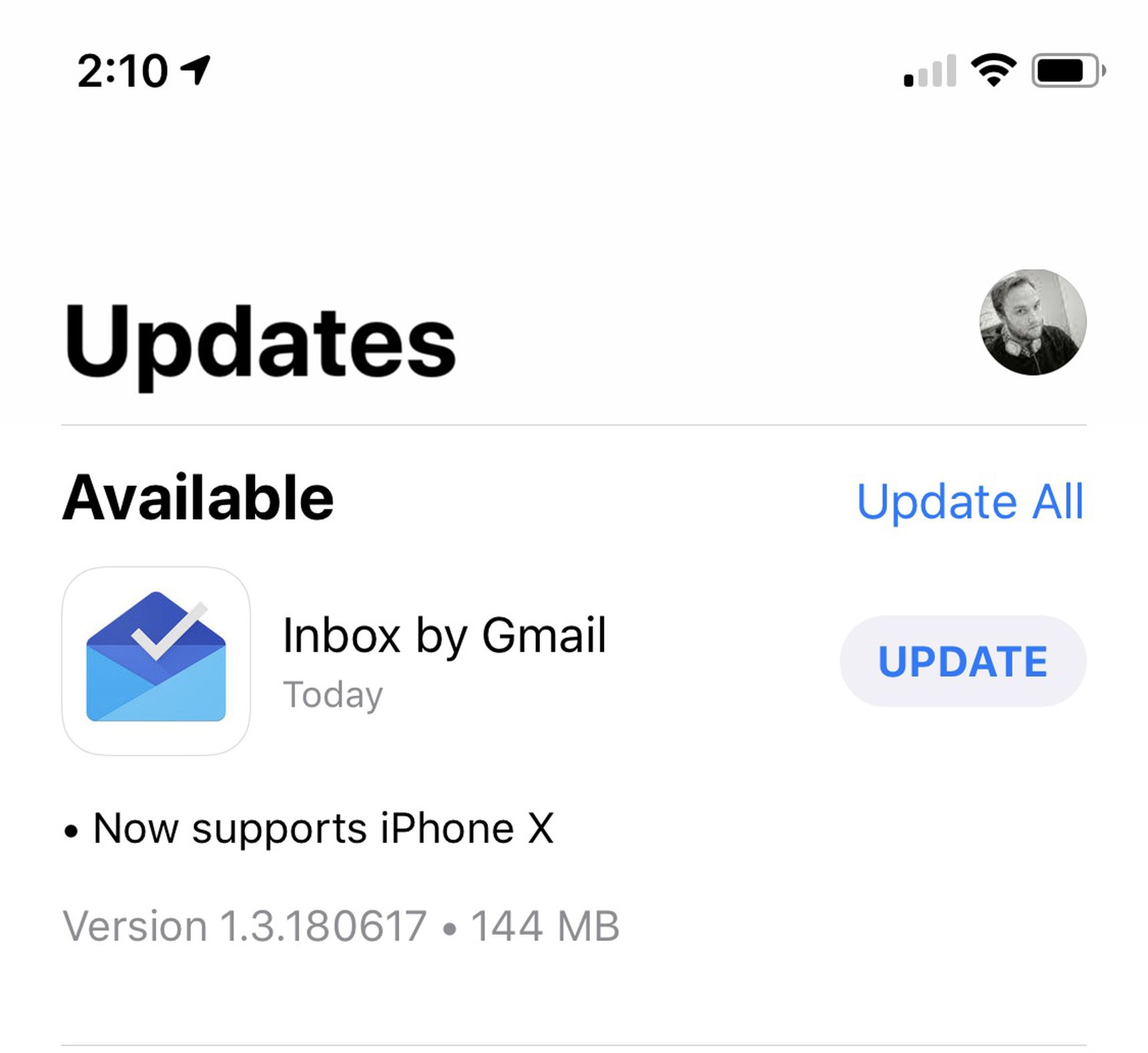 Google cập nhật ứng dụng Inbox cho iPhone X