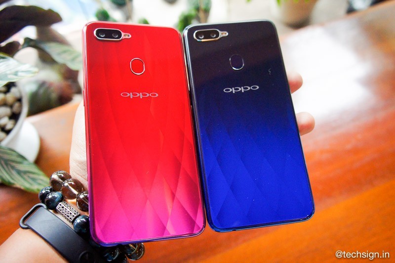 Mở hộp OPPO F9: mặt lưng đẹp, bám nhiều vân tay