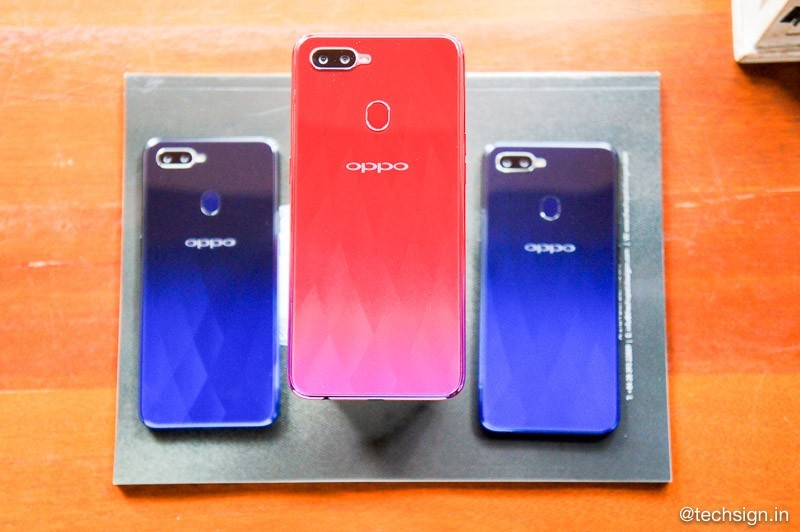 Mở hộp OPPO F9: mặt lưng đẹp, bám nhiều vân tay