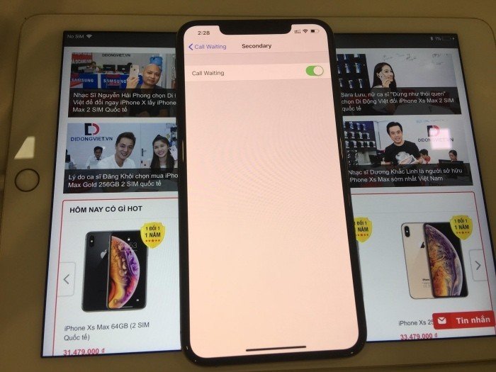 Cấu hình 2 sim online cùng lúc trên iPhone Xs Max 2 sim quốc tế