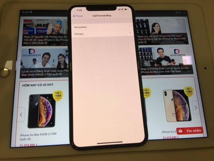 Cấu hình 2 sim online cùng lúc trên iPhone Xs Max 2 sim quốc tế