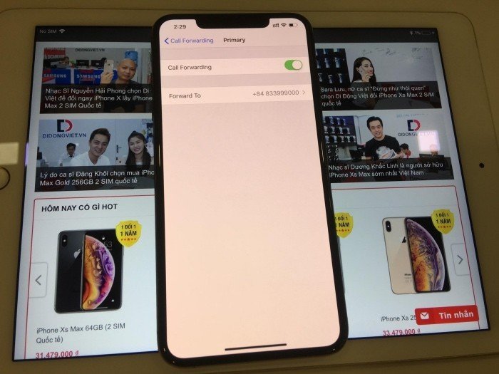 Cấu hình 2 sim online cùng lúc trên iPhone Xs Max 2 sim quốc tế