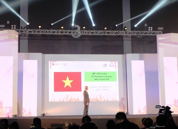 Việt Nam đoạt giải Future Innovator trong cuộc thi WRO 2018 tại Thái Lan