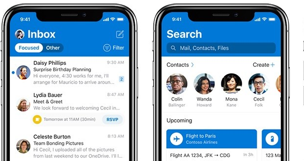 Outlook trên iOS được nâng cấp hiệu năng và giao diện mới