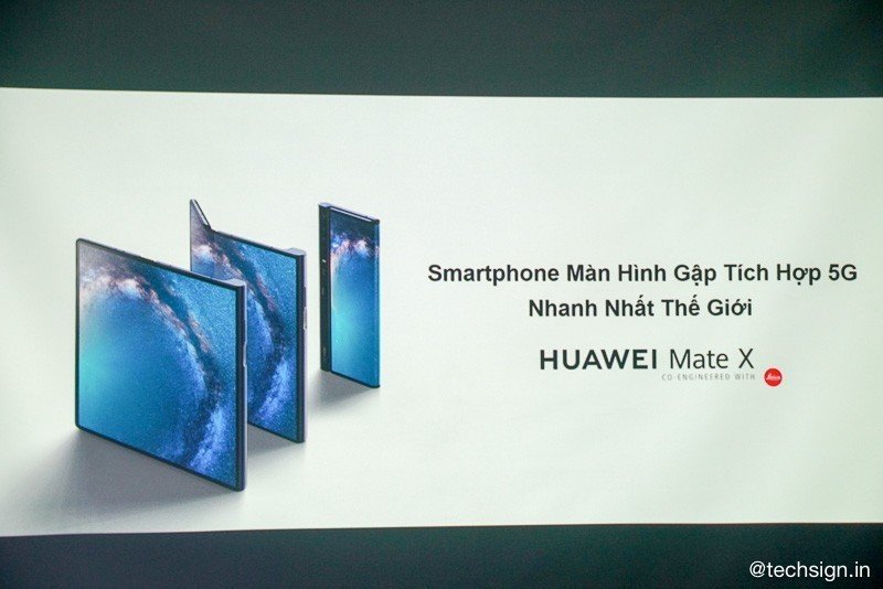 Smartphone màn hình gập Huawei Mate X xuất hiện tại Việt Nam