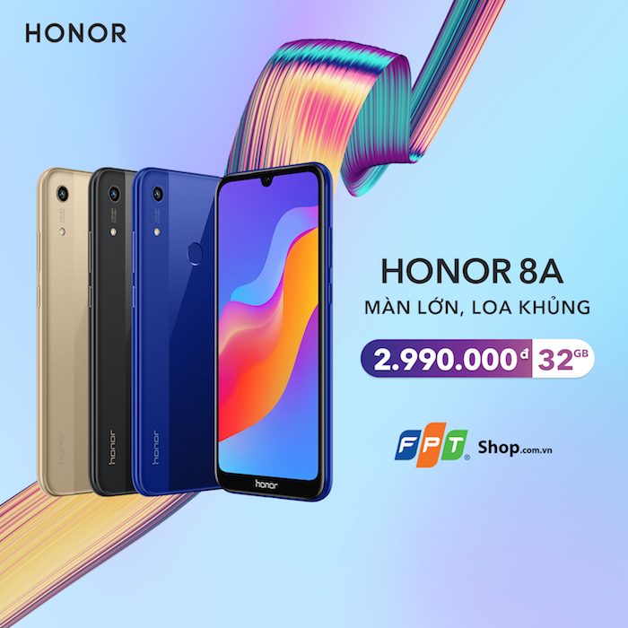 Honor 8A lên kệ, giá chưa tới 3 triệu