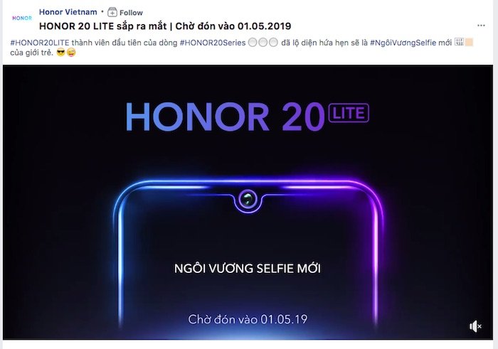 Honor 20 Lite sắp ra mắt tại Việt Nam