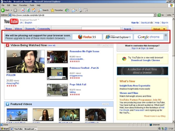 YouTube đã âm mưu khai tử Internet Explorer 6 như thế nào?