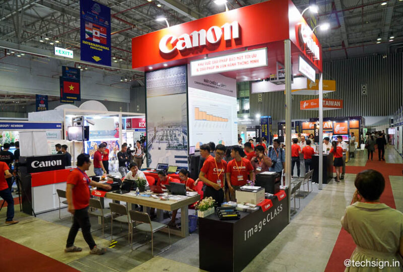 Canon ra mắt loạt máy in phun và laser màu tại triển lãm ICT COMM 2019