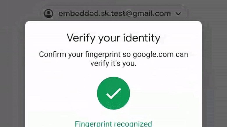 Google Account hỗ trợ đăng nhập dịch vụ bằng dấu vân tay trên Android