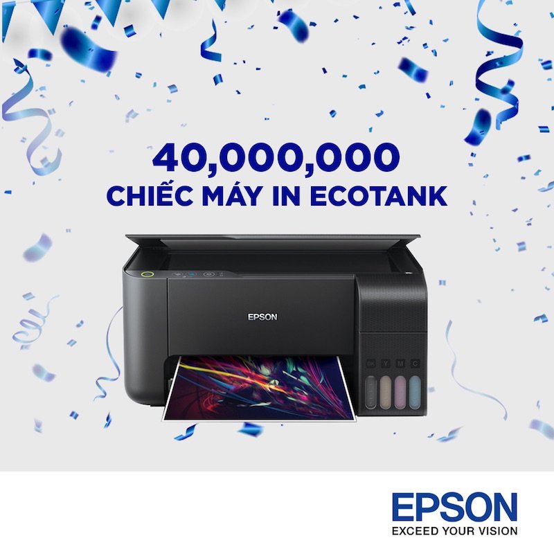 Epson cán mốc 40 triệu máy in phun bán ra toàn cầu