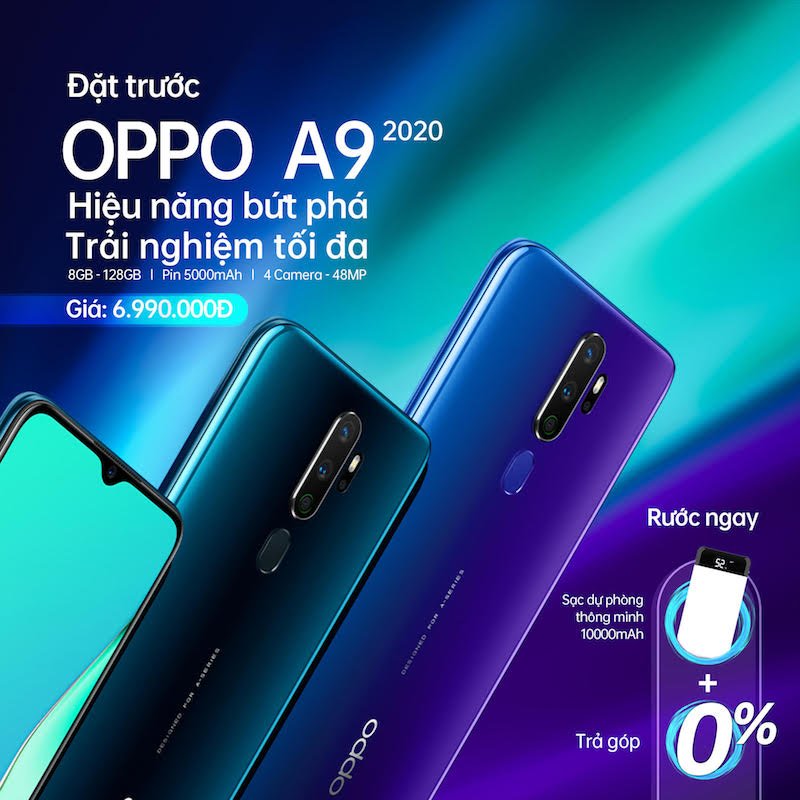 OPPO A9 2020 mở bán từ 28/9 giá 7 triệu đồng