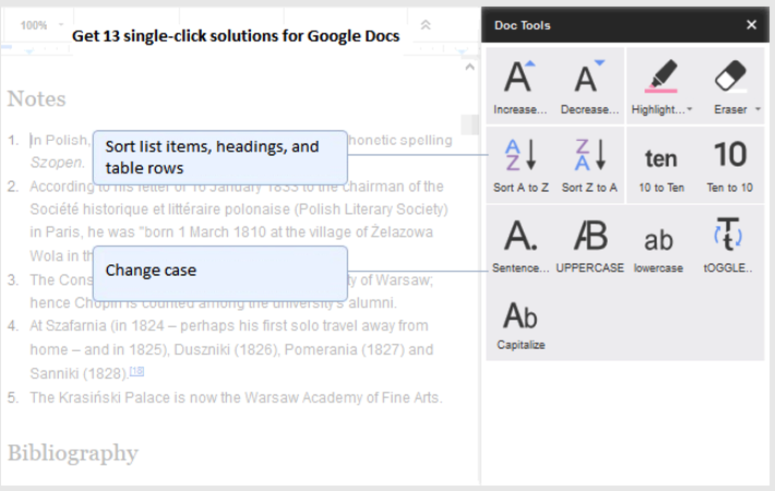 Hai tiện ích bổ sung hỗ trợ chỉnh sửa văn bản trên Google Docs