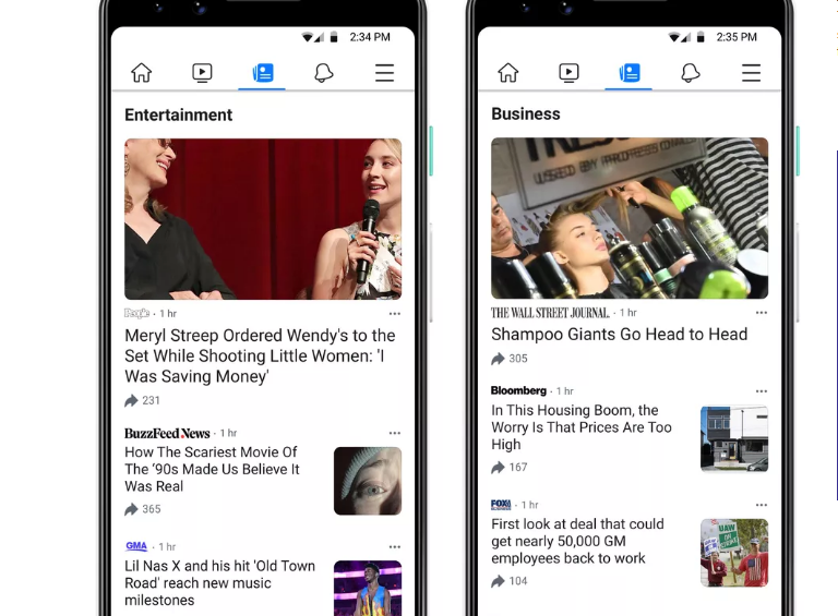 Facebook thử nghiệm tab 'Facebook News' tại Mỹ