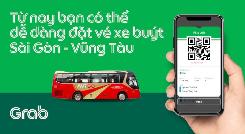 Grab thử nghiệm đặt vé xe buýt trên ứng dụng