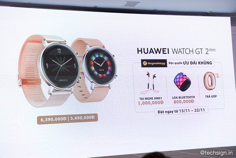 Đồng hồ thông minh Huawei Watch GT2 ra mắt, bán độc quyền tại Thế Giới Di Động