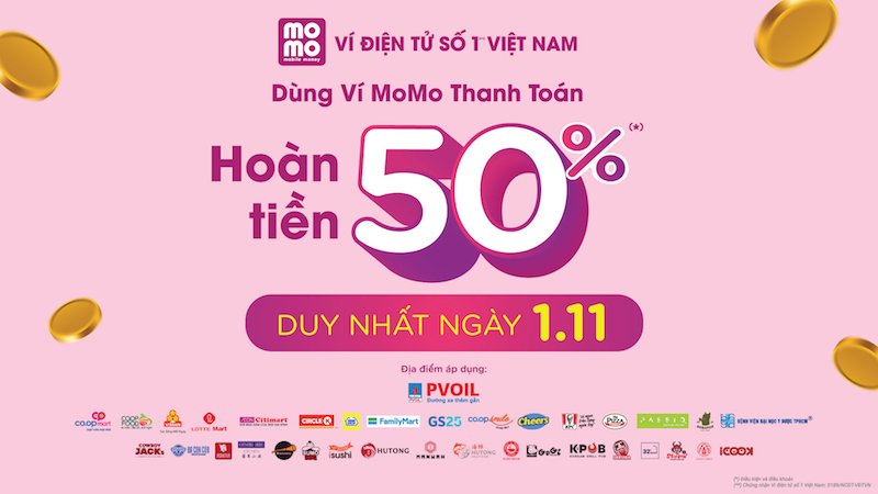 Ngày hội MoMo siêu hoàn tiền 50% diễn ra đầu tháng 11