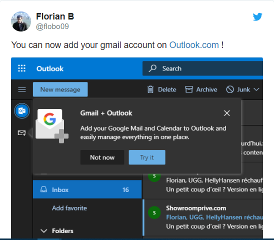 Microsoft tích hợp Gmail, Google Drive và Calendar vào Outlook.com