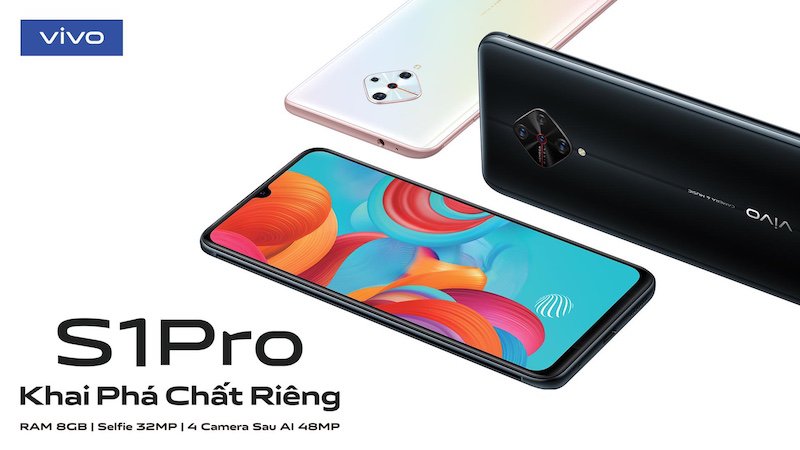 Vivo S1 Pro: 4 camera sau 48MP, camera selfie 32MP, giá 7 triệu đồng