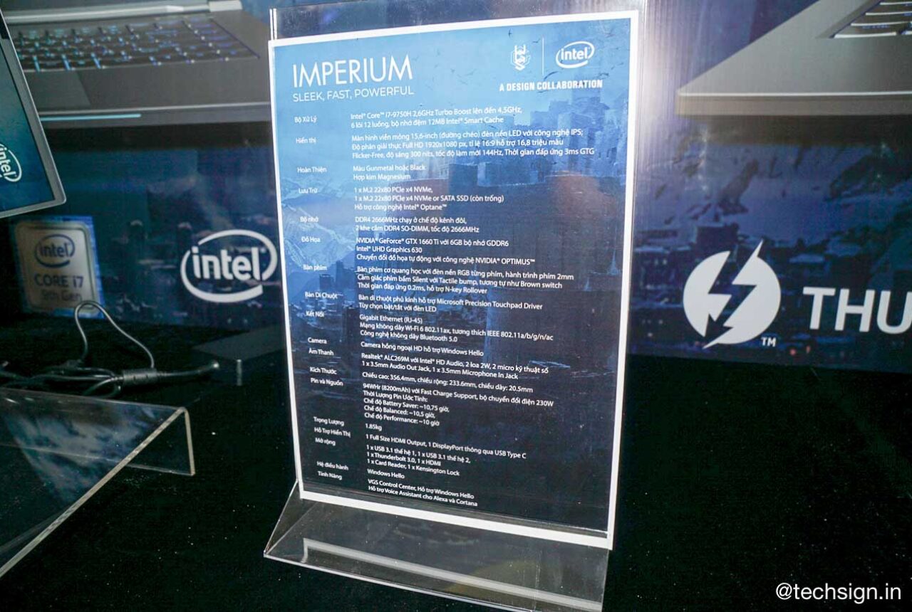 Ra mắt laptop gaming thương hiệu Việt VGS Imperium, Intel là nhà sản xuất