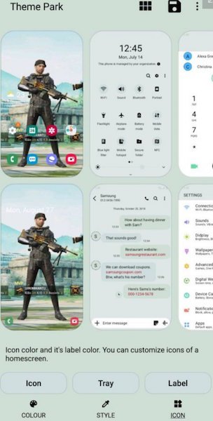 Samsung có ứng dụng đổi chủ đề smartphone với tên Theme Park
