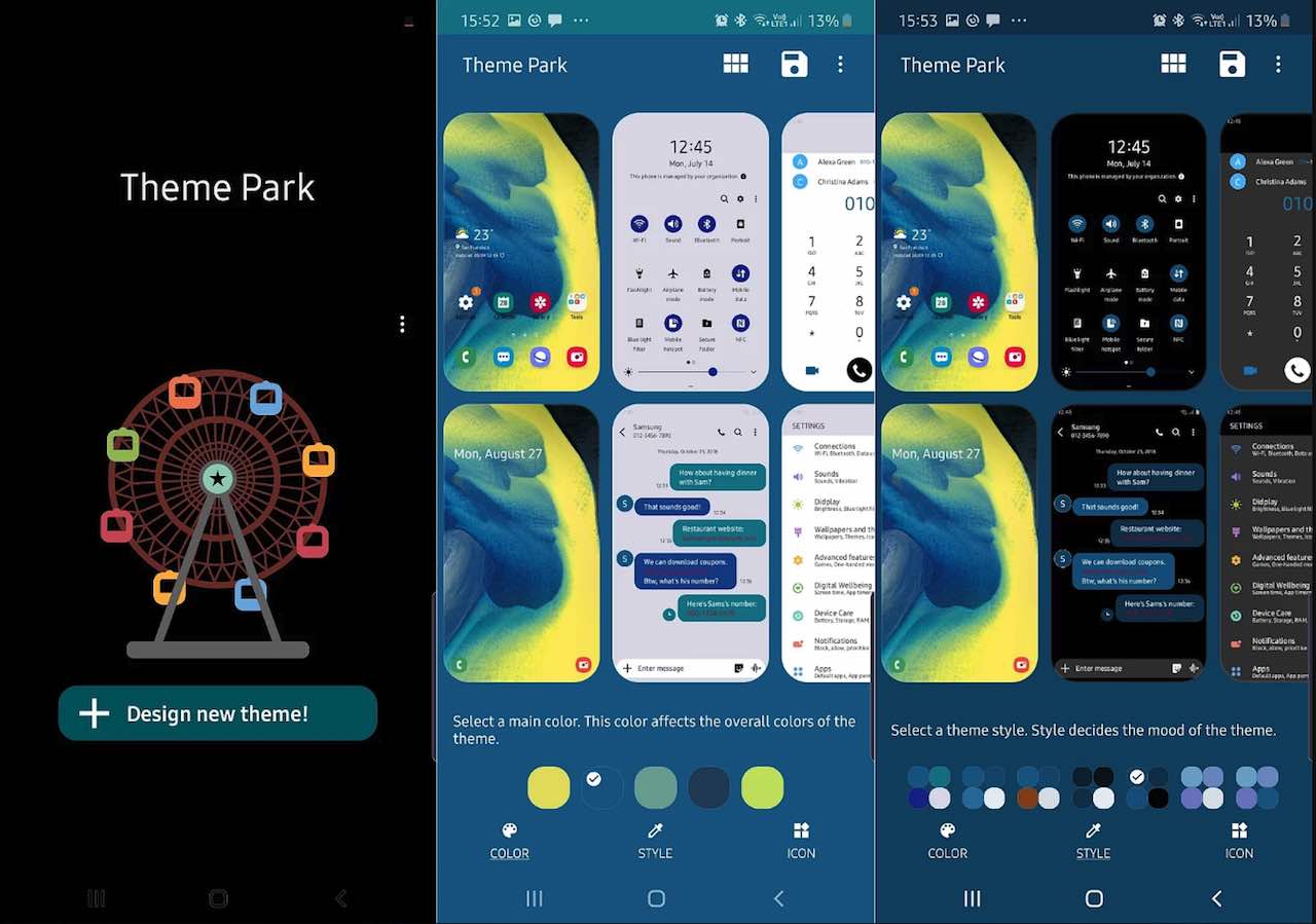 Samsung có ứng dụng đổi chủ đề smartphone với tên Theme Park