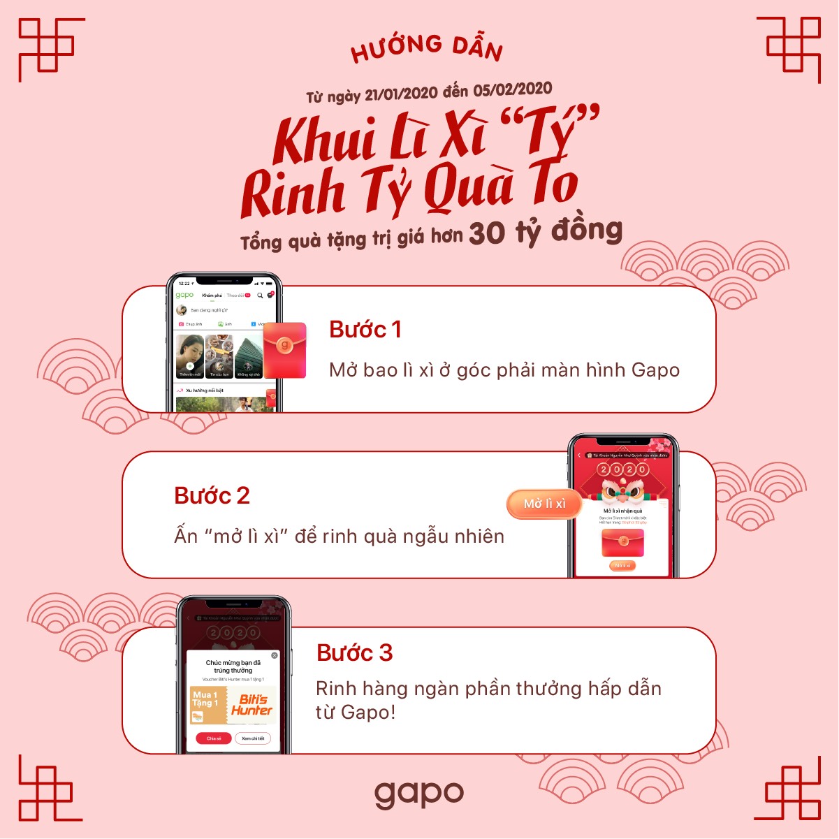 Mạng xã hội Gapo lì xì với tổng phần thưởng hơn 30 tỷ đồng